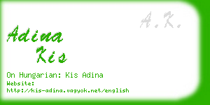 adina kis business card